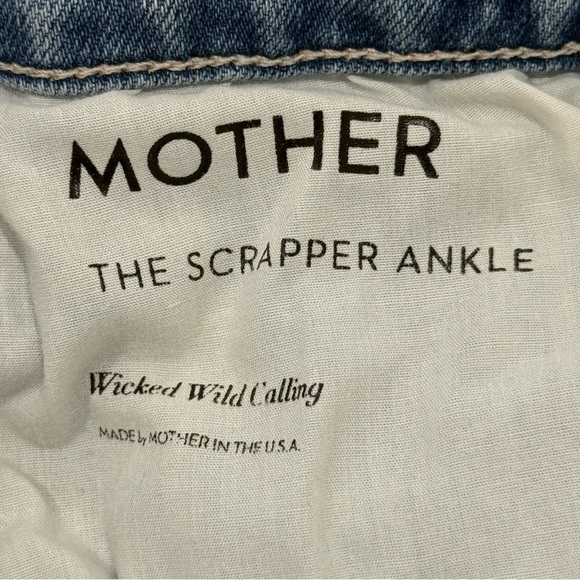 Mother Superior Scrapper Ankle Jeans Wicked Wild Calling Size 27 Distressed - Picture 9 of 14